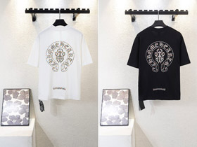 Chrome Hearts CH New Collection Colorful Embroidered Sanskrit Short-Sleeved T-shirt-5416  